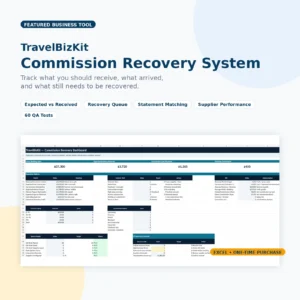 TravelBizKit Commission Recovery System for travel advisors and agencies